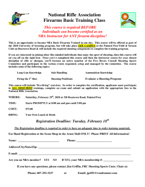 Fillable Online NRA Basics of Pistol ShootingNRA Explore - National Rifle Association Fax Email ...