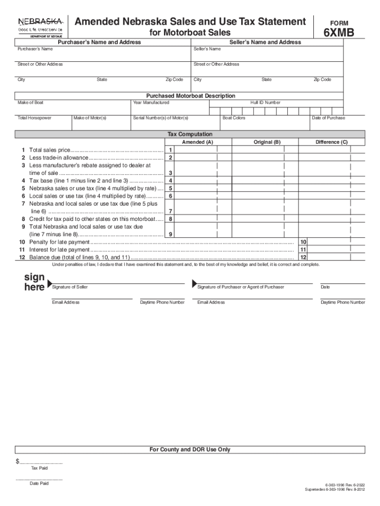Fillable Online Claim for Refund of Sales and Use Tax Form 7 Nebraska