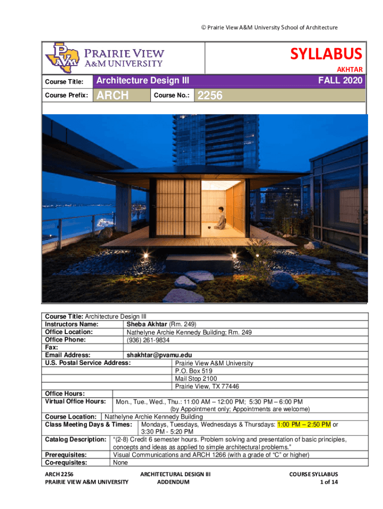 Fillable Online to the 20222023 Prairie View A&M University