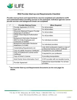 IRIS Forms iLIFE Financial Management Services