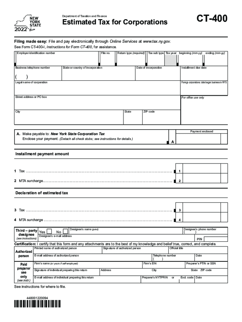 form ct 400 Preview on Page 1