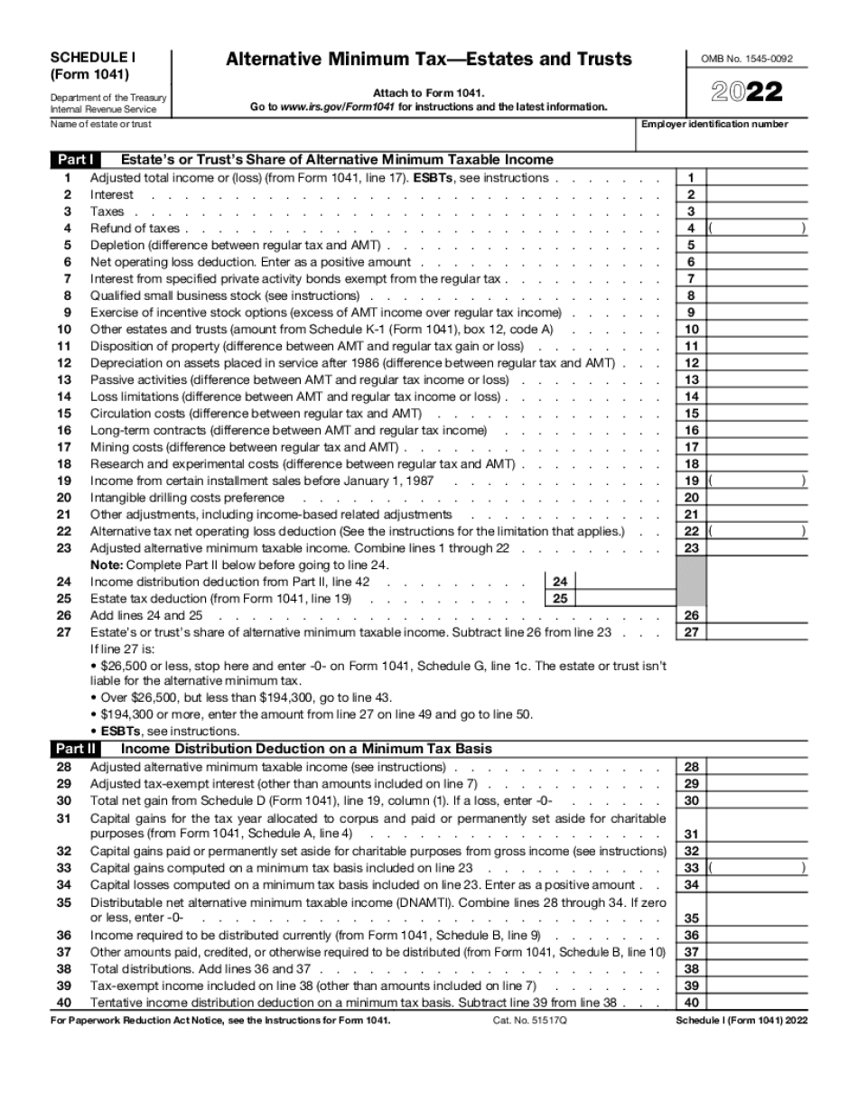 2022 form 1041 schedule i instructions