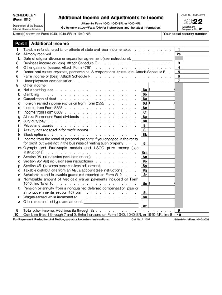 Schedule 1 1040 2025 Tax Form Jean S Pagan