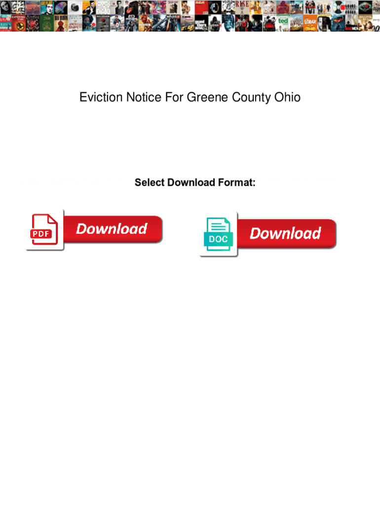 Fillable Online Free Ohio Eviction Notice Forms (4) - WordPDFeForms Fax ...