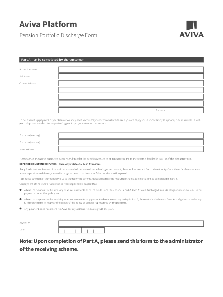 Application and transfer forms - Aviva InvestorsPensionSelf-invested personal pension - AvivaApplica Preview on Page 1
