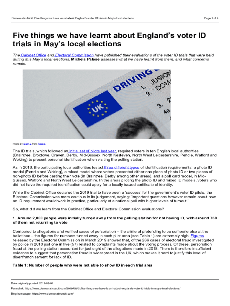 Fillable Online eprints lse ac eprints.lse.ac.uk1080241Democratic Audit Five things we have