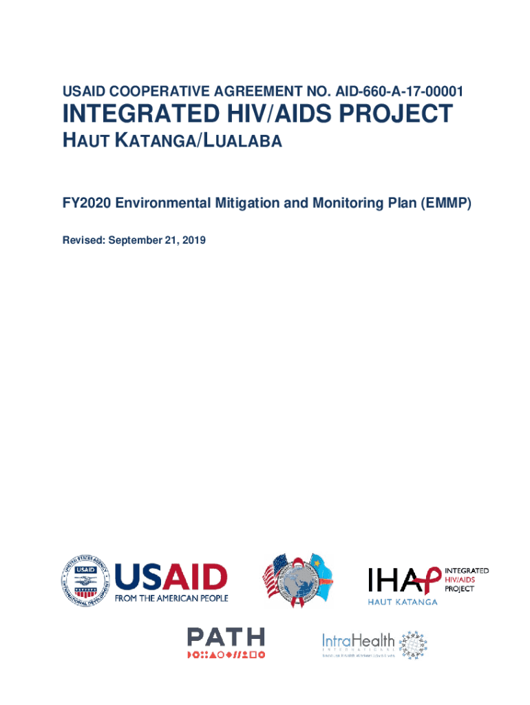 Fillable Online pdf usaid USAID COOPERATIVE AGREEMENT NO. AID-660-A-17 ...