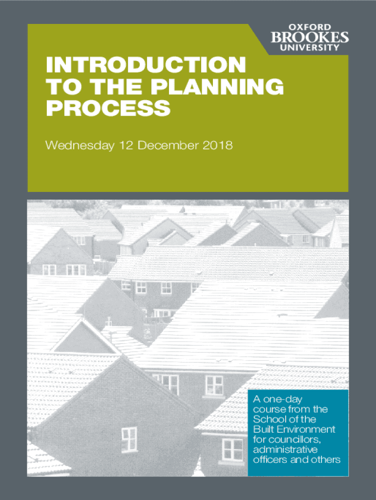Fillable Online Planning Premises Introduction to Planning Premises