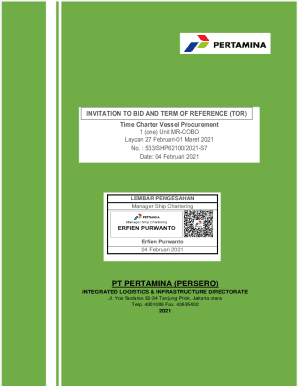 Invitation to Bid No. 4574 Pengadaan Spot Charter 1 (satu) Unit MR-WO ...