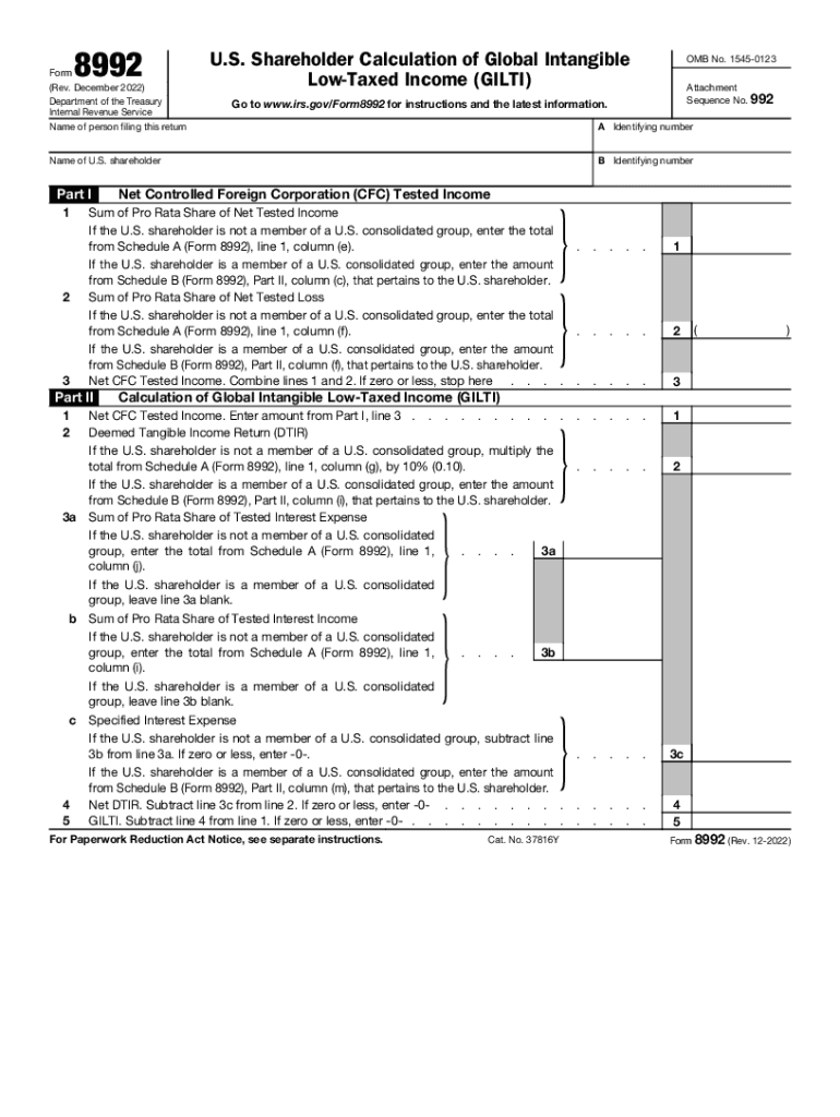 form 8992 Preview on Page 1