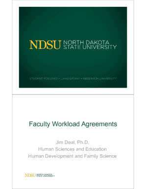 Faculty Workload Agreements - North Dakota State University