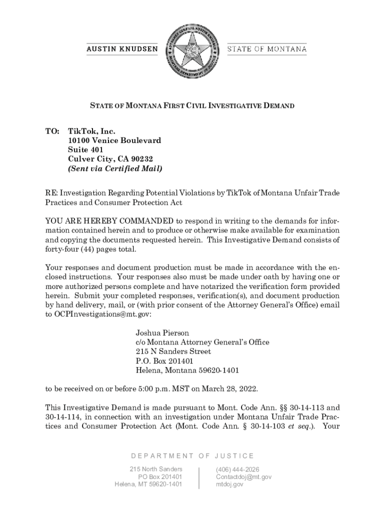 Civil Investigative Demand False Claims Act Fillable Online What is a Civil Investigative Demand?False Claims Act