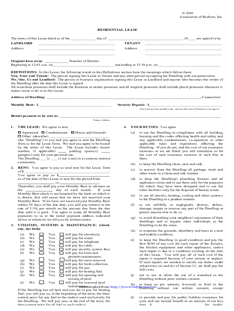 Fillable Online Louisiana Association of Realtors Lease Agreement