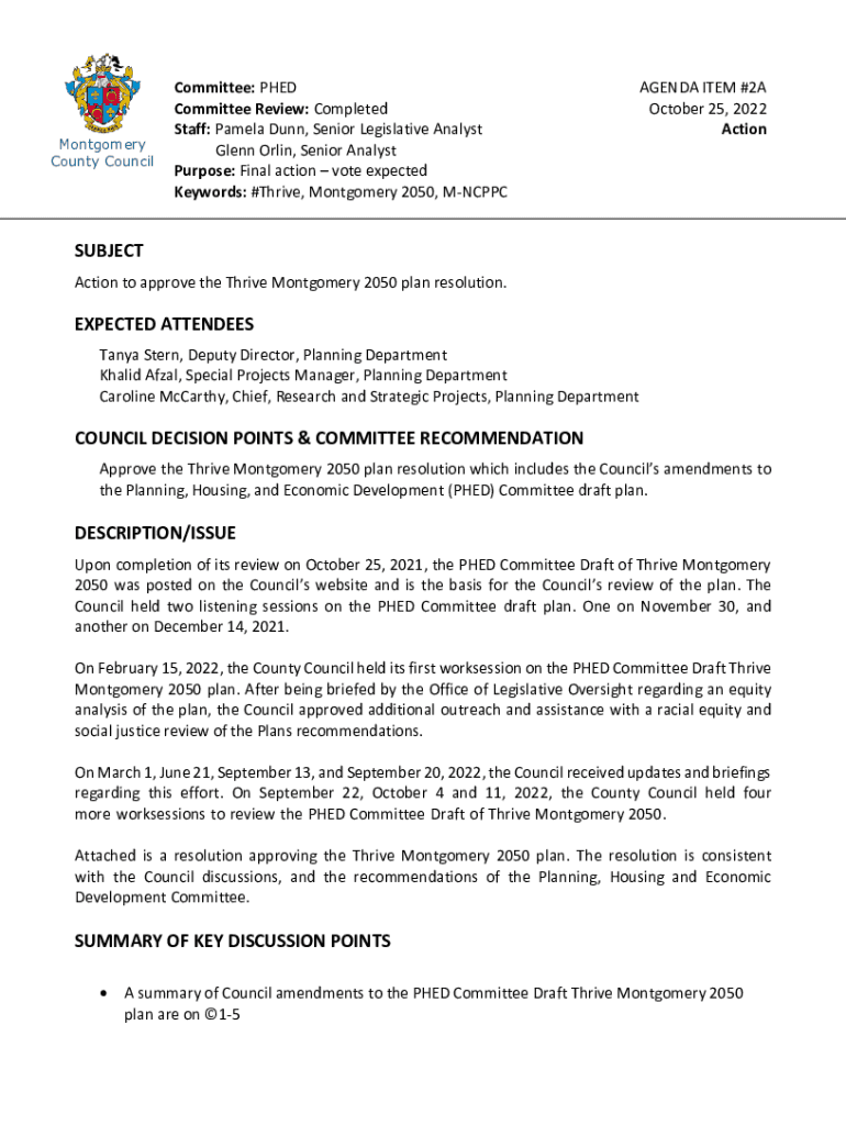 Fillable Online Montgomery County Council HomepageMontgomery County