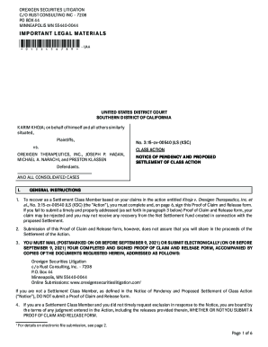 Fillable Online Class Action, Regulatory Settlement, Breach ... - Rust ...