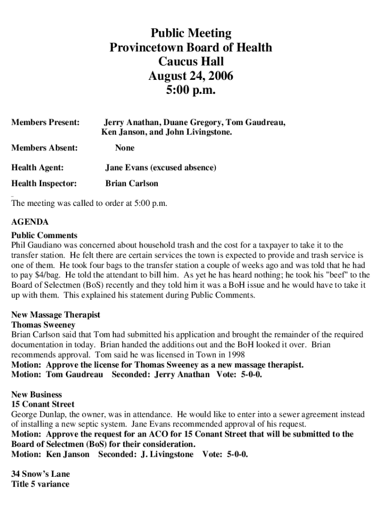 Fillable Online Provincetown Year Round Market Rate Rental Housing