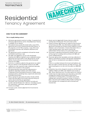 Fillable Online When does a tenancy agreement become legally binding?Legally Binding Tenancy ...