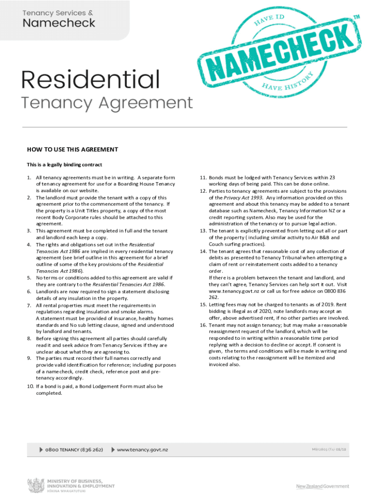 Fillable Online When does a tenancy agreement become legally binding?Legally Binding Tenancy ...