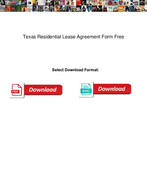 Fillable Online Texas Residential Lease Agreement Form Free. Texas ...
