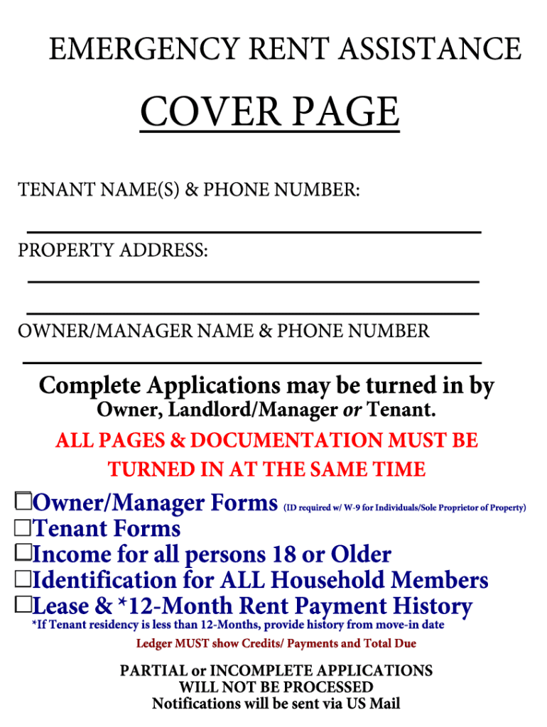 Fillable Online Emergency Rental Assistance ProgramU.S. Department of