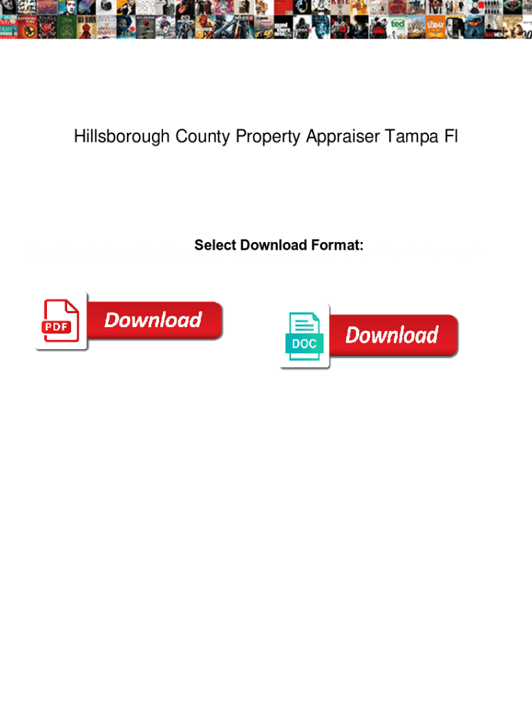 Fillable Online Hillsborough County Property Appraiser Tampa Fl