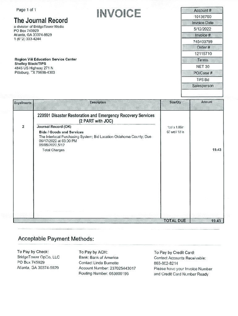 Fillable Online The Journal Record Business Intelligence for