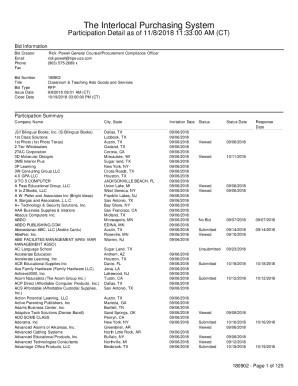 The Interlocal Purchasing System Participation Detail as of 11/8/2018 ...