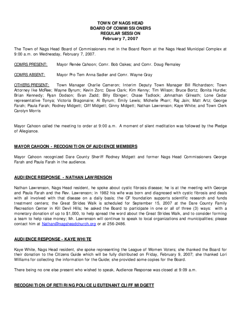 Fillable Online Town of Nags