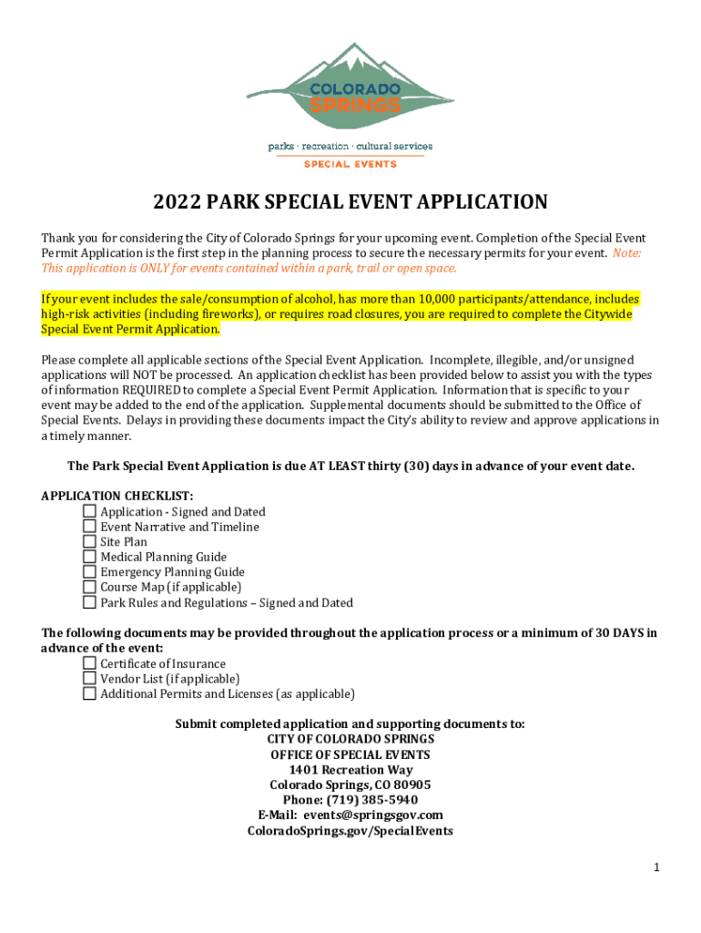 Fillable Online johnstown.colorado.govsitesjohnstown2022 SPECIAL EVENT