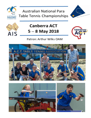 National High Performance Program - Para - Table Tennis Australia