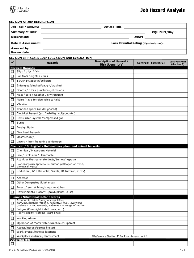 canada job hazard analysis Preview on Page 1