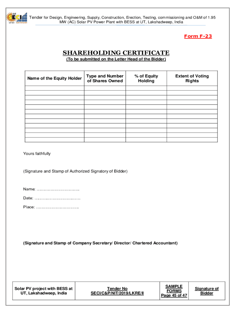 Image 9 for Shareholding Certificate Template