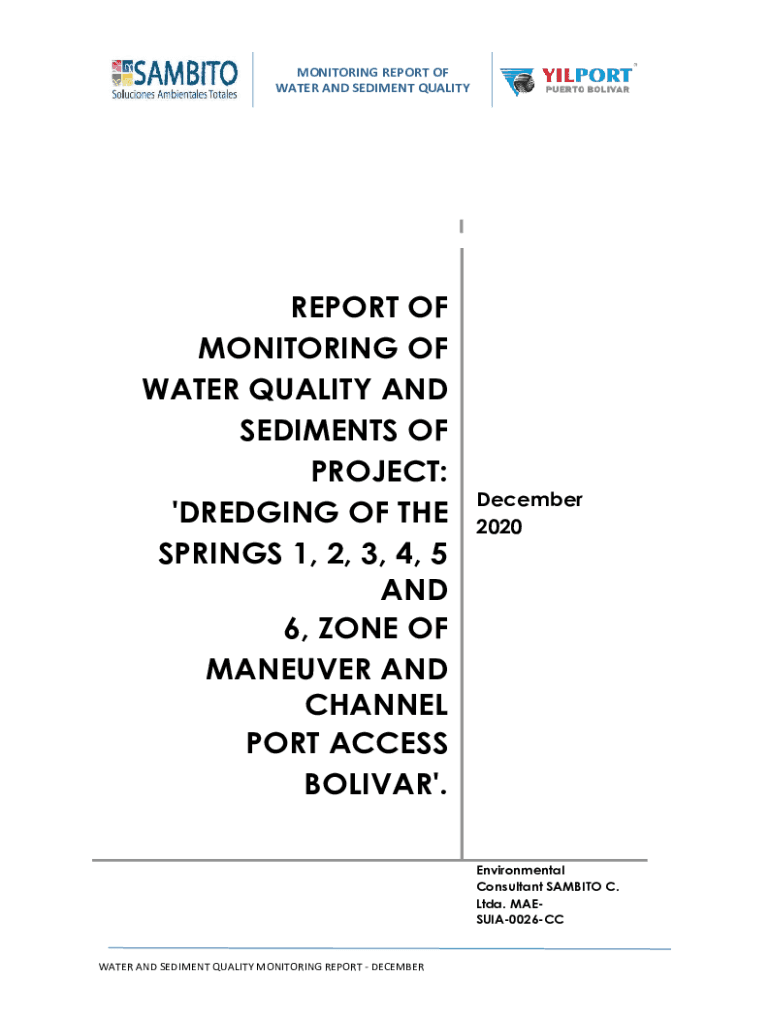 Fillable Online Monitoring and Assessing Water Quality Department of