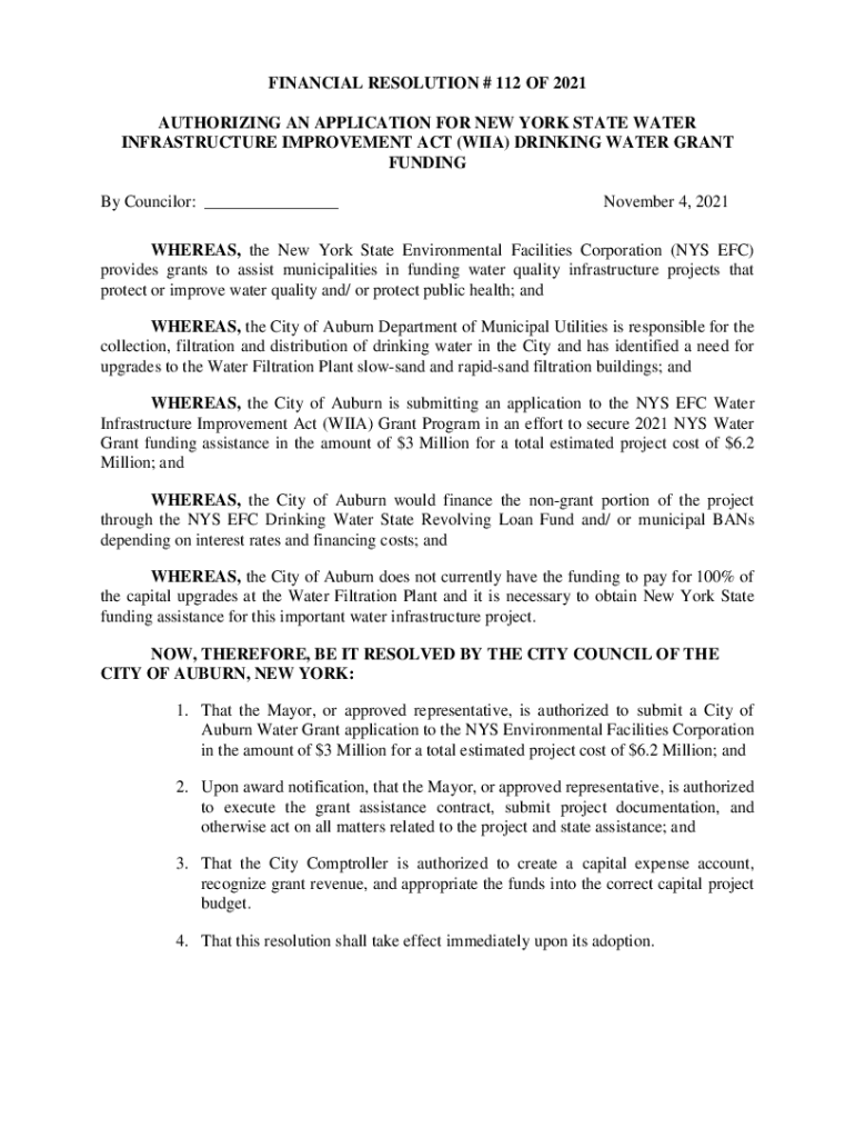 Fillable Online Drinking Water State Revolving Fund New York State