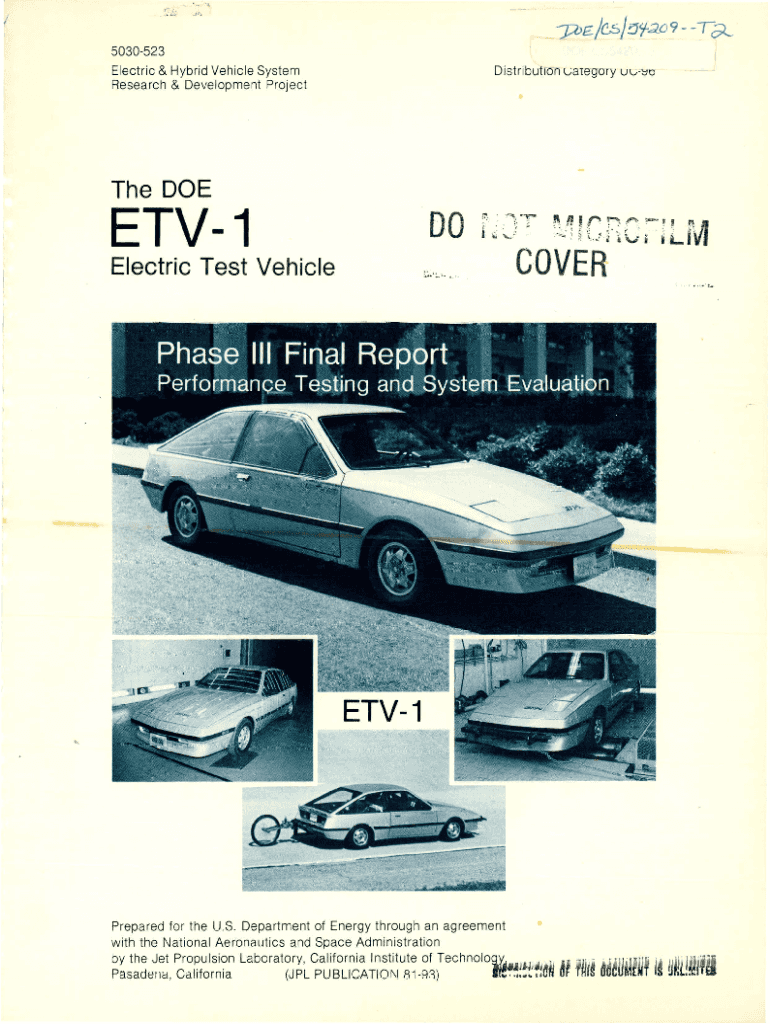 Fillable Online digital library unt Electric and Hybrid Vehicle System