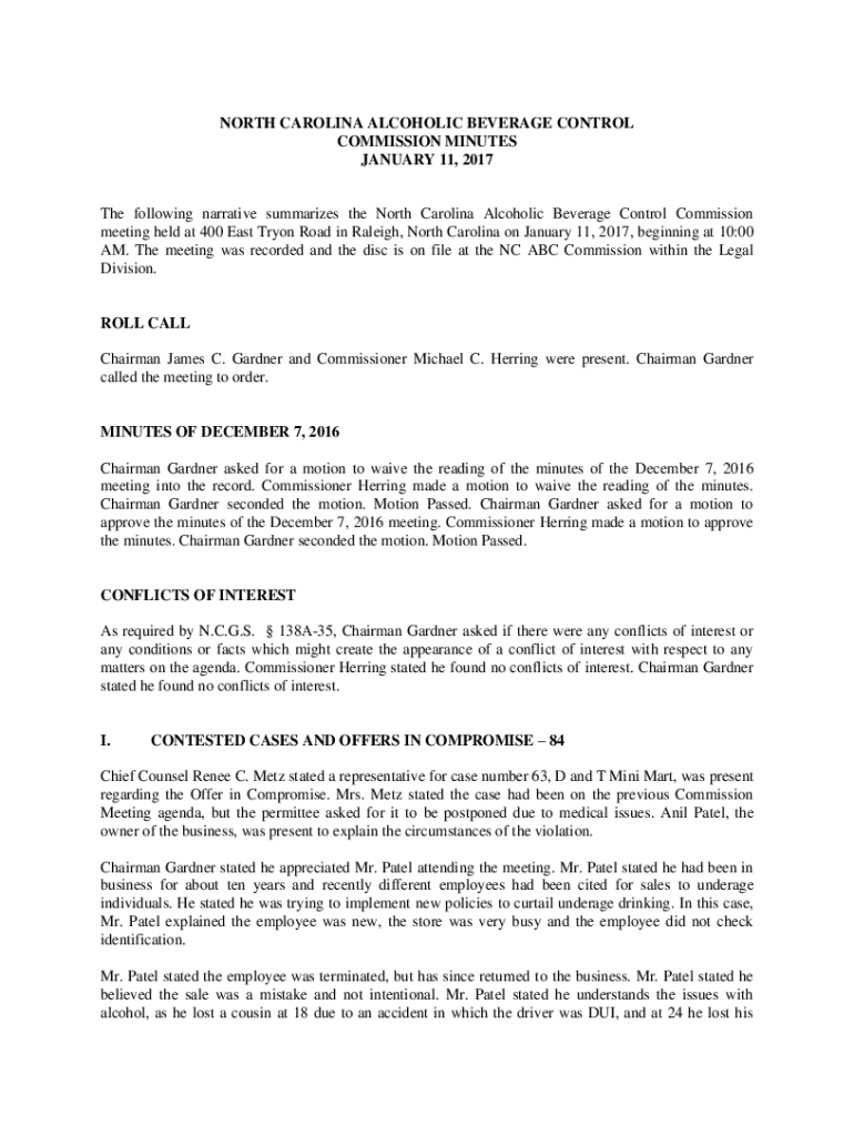 Fillable Online abc.nc.govPublicResourcesLegalAnnouncementLegal