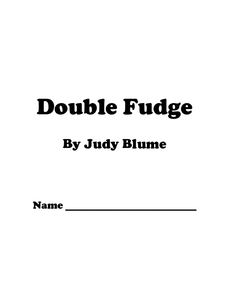 Fillable Online Fudge by Judy Blume