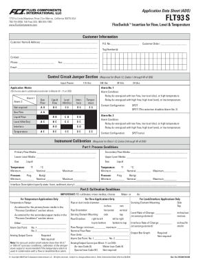 Fillable Online FLT93S Order Information Sheet (OIS) Fax Email Print ...