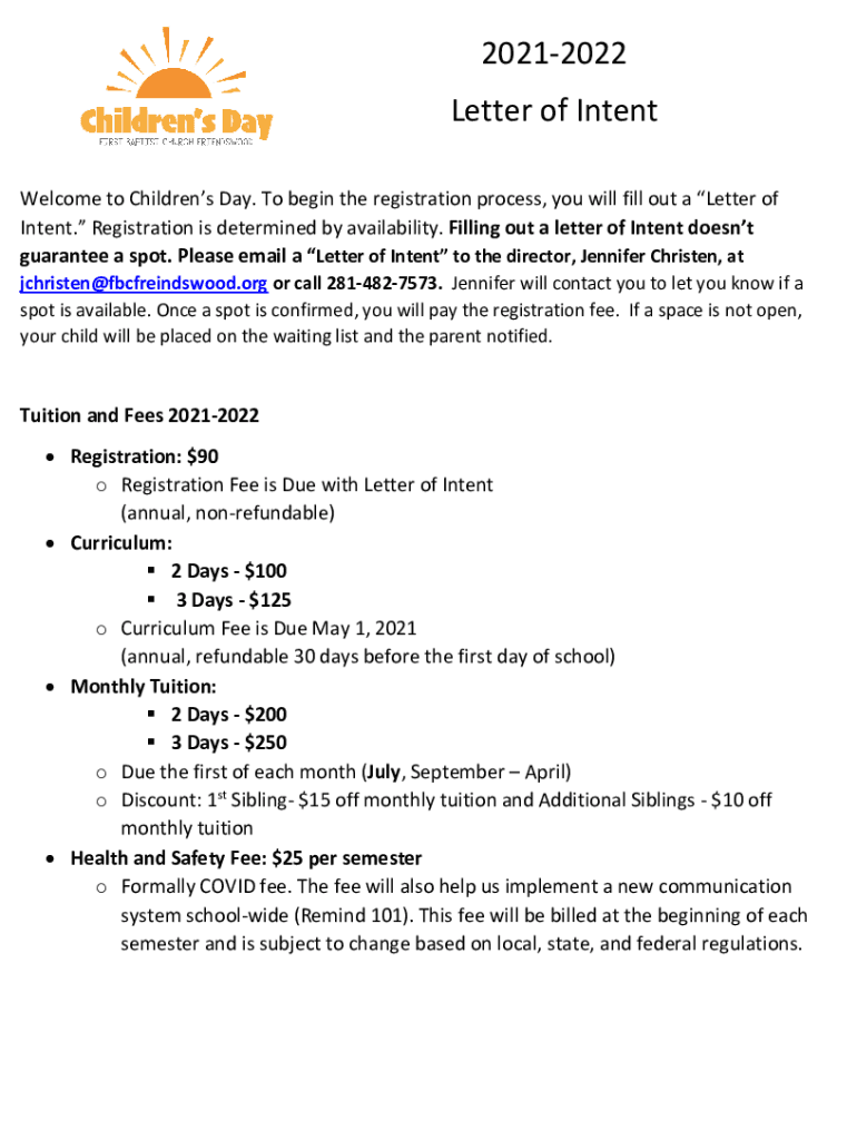 Fillable Online Letter of Intent (LOI) TemplateHow to Write with Free