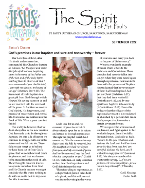 Fillable Online Welcome to St. Pauls! - St. Paul's Lutheran Church Fax