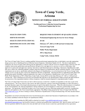 Request for QualificationsTown of Camp Verde, AZ