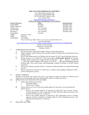 INDY OAK TOD METROPOLITAN DISTRICT 141 Union Boulevard ...