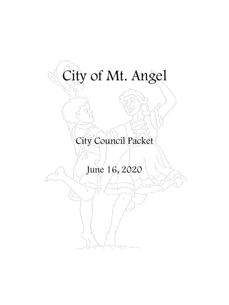 Fillable Online Fillable Online City Council Packet City of Mt Angel