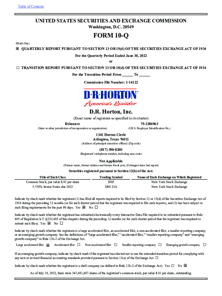 Fillable Online D.R. Horton Vendor Relations D.R
