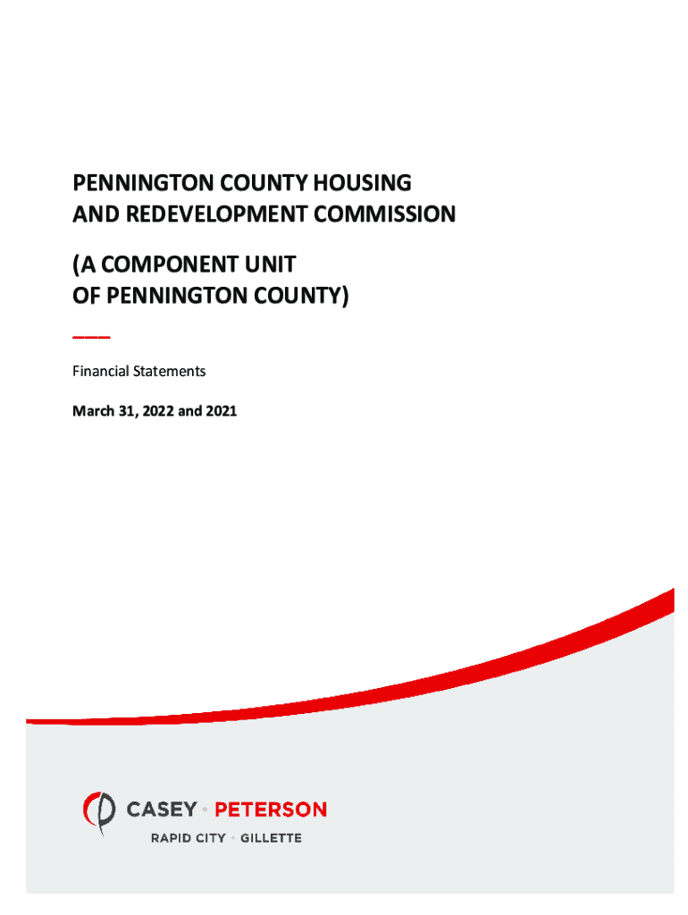 Fillable Online legislativeaudit sd 2022 Financial Statements PCHRC