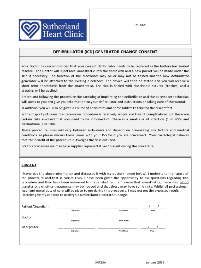 Fillable Online After Your Implantable Cardiac Defibrillator (ICD