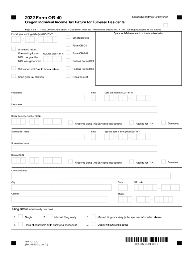 cms.oregon.govobtpDocumentsOregon Individual Income Tax Return for Part-year Residents Preview on Page 1