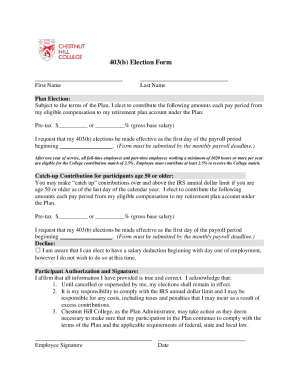 Fillable Online 403(b) Election Form Fax Email Print - pdfFiller