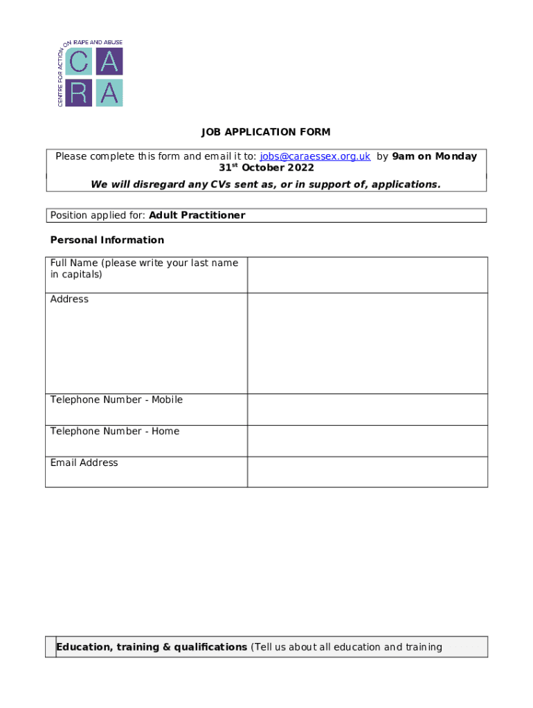 Job Application Examples 29+ PDF, DOCExamples Doc Template pdfFiller