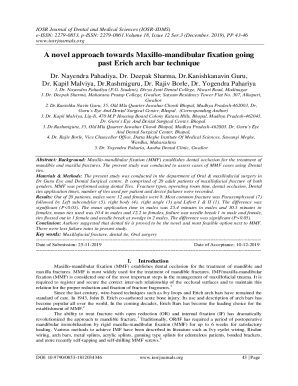 A novel approach towards Maxillo-mandibular fixation ...